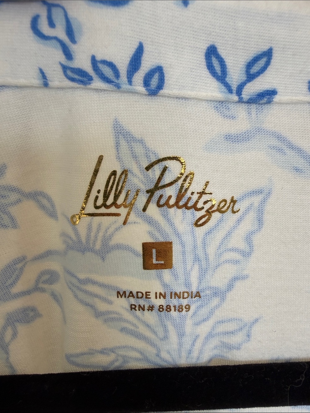 Nwt Lilly Pulitzer Blue and White Floral Bingley Dress size large - Picture 4 of 4
